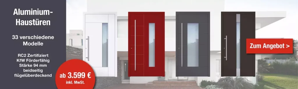 Haustüren aus Aluminium von der Marke Groke